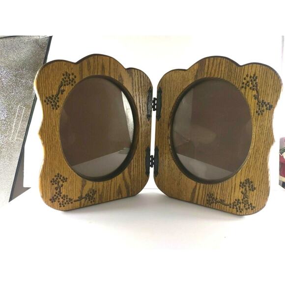 Home Made Hand Crafted Wooden Photo Frames Folding Cottage Core Cabin - Picture 2 of 11